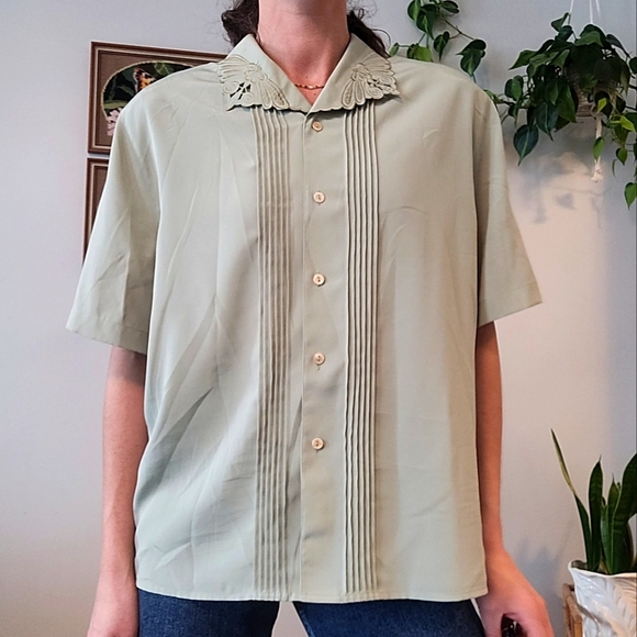 Vintage pastel green blouse - Picture 5 of 7